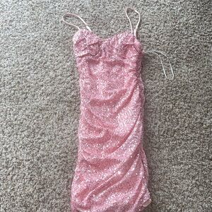 Pink Sequin mini dress